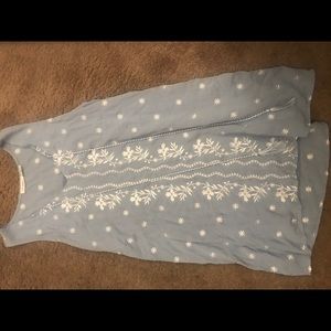 Light blue embroidered dress